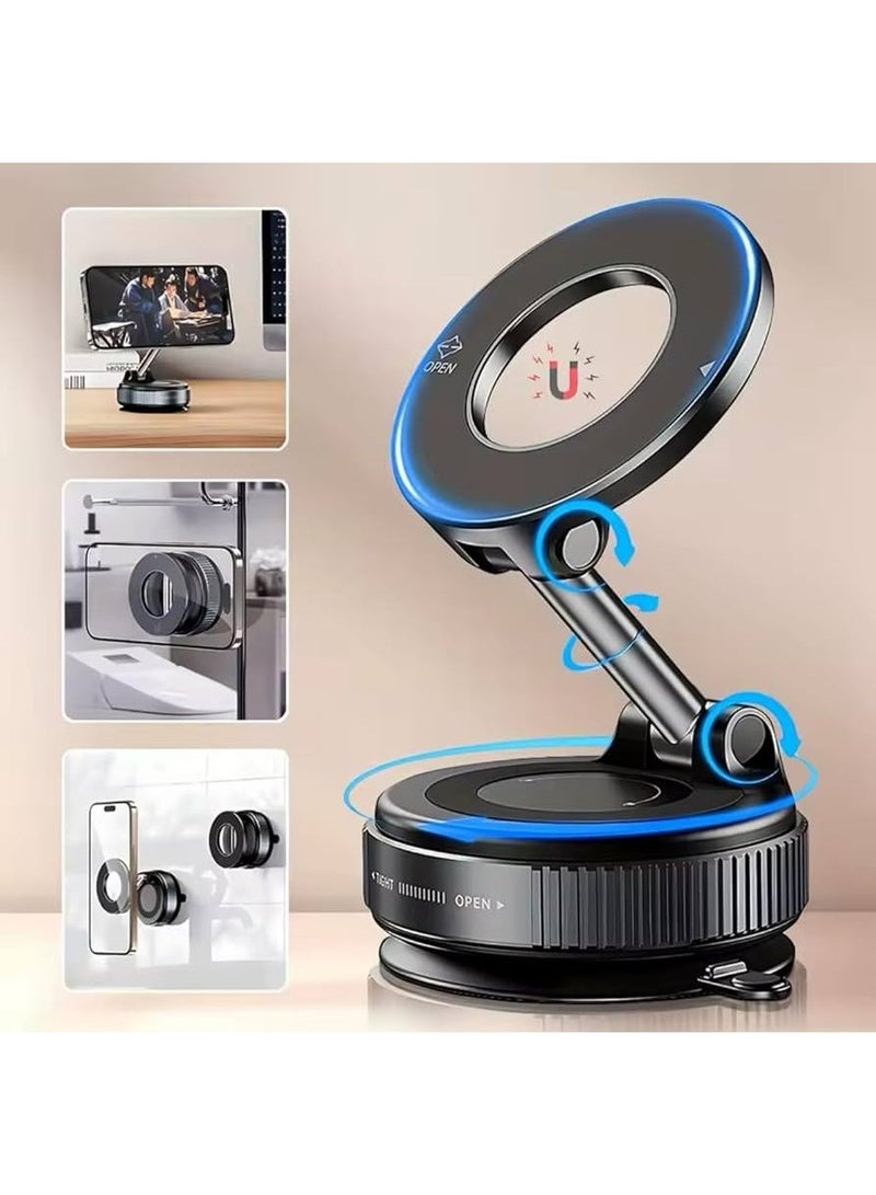 SheenX Magnetic Car Phone Mount with MagSafe, 360° Adjustable Foldable Holder, Strong Suction, for iPhone & Android - Image 5